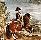Diego Rodriguez De Silva Velazquez Canvas Paintings - Equestrian Portrait of Philip IV
